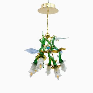 Bohemian Curved Crystal and Brass Louis I Chandelier by Borek Sipek for Driade, 1989-FER-1496871