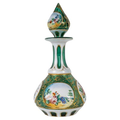 Bohemian Enamelled and Gilded Overlay Bottle-WFS-2031748