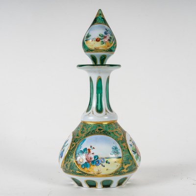 Bohemian Enamelled and Gilded Overlay Bottle-WFS-2031748