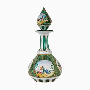 Bohemian Enamelled and Gilded Overlay Bottle-WFS-2031748