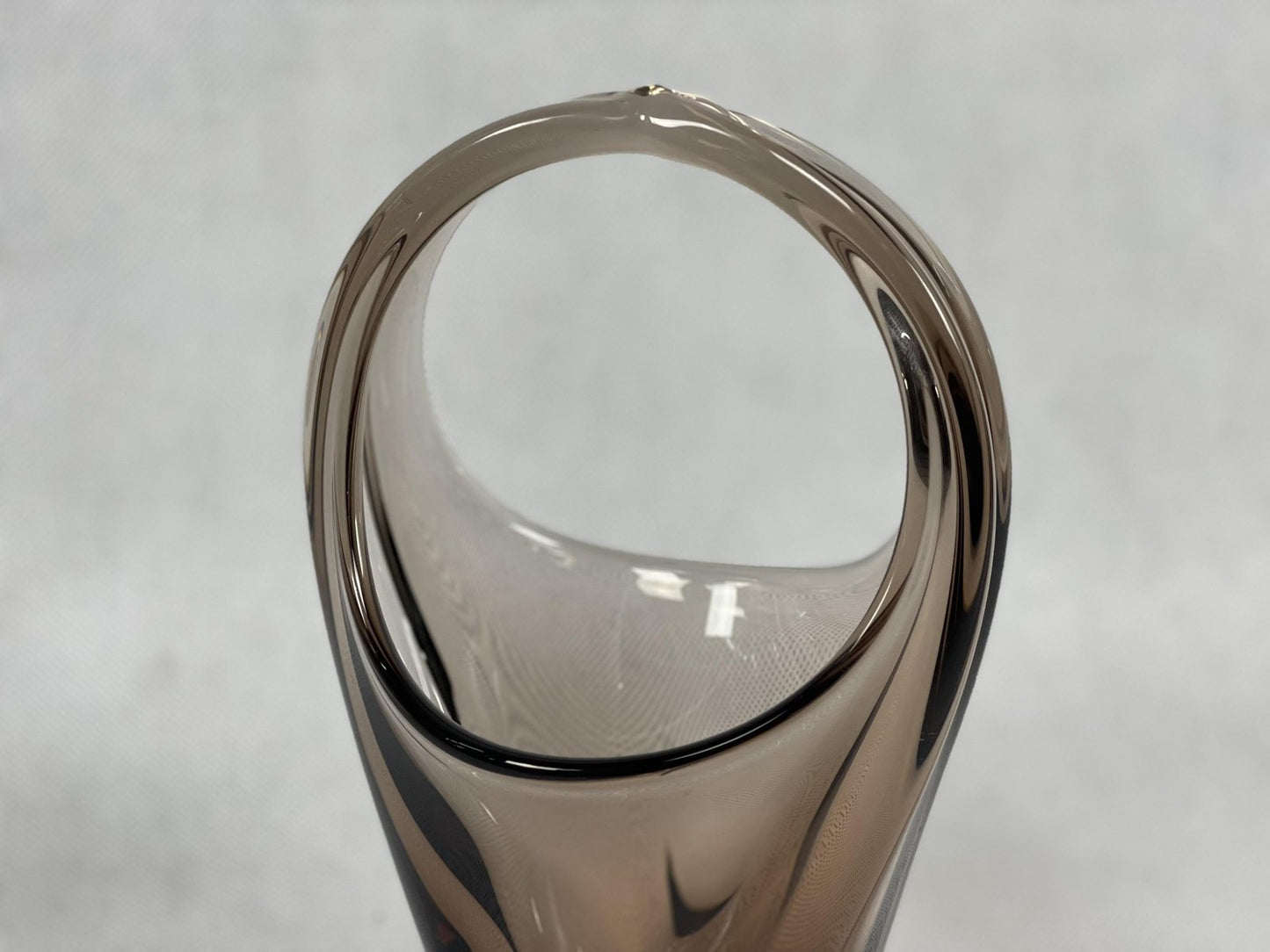 Bohemian Glass Basket attributed to Miroslav Klinger for Železný Brod, 1960s