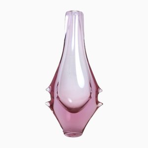 Bohemian Light Lilac Glass Vase, 1970s-UWE-1155738