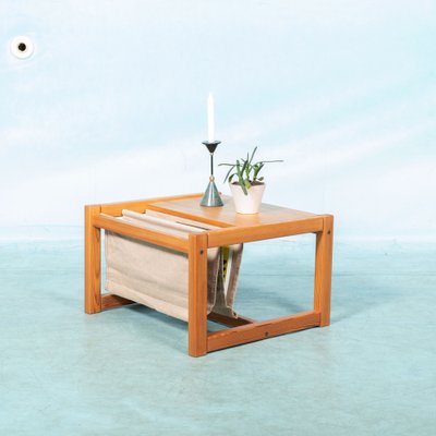 Bohemian Pine Coffee Table with Magazine Holder attributed to Karin Mobring for Ikea-HGA-1405530