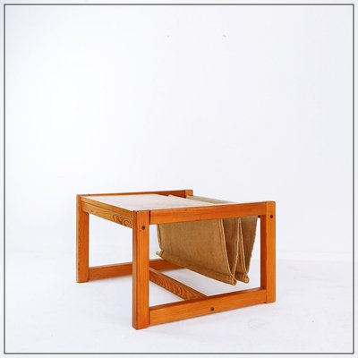 Bohemian Pine Coffee Table with Magazine Holder by Karin Möbring for Ikea, 1970s-NYF-2019258