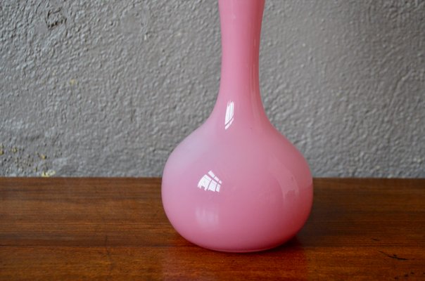 Bohemian Pink Glass Vase-AIU-1113285