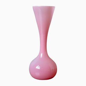 Bohemian Pink Glass Vase-AIU-1113285