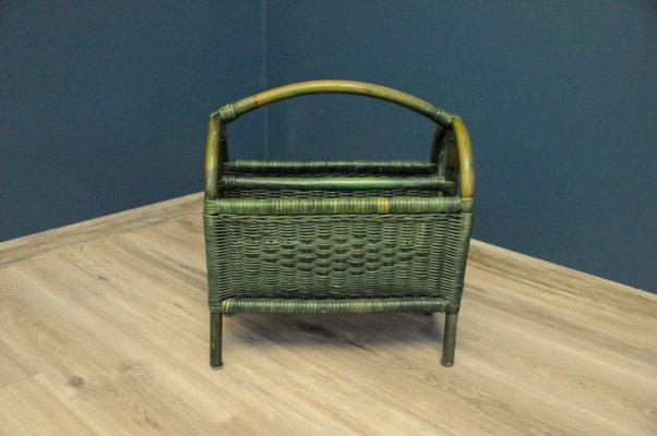 Bohemian Rattan Magazine Rack, 1960s-KDW-1304294