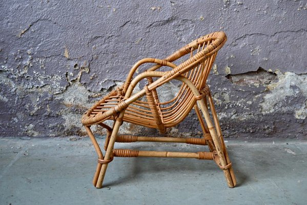 Bohemian Style Rattan Children's Armchair-AIU-2038100