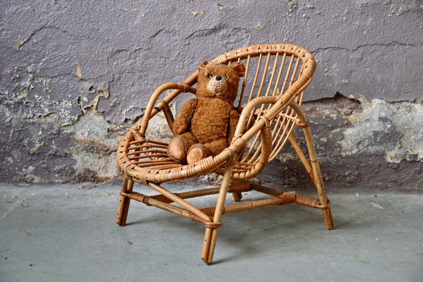 Bohemian Style Rattan Children's Armchair-AIU-2038100