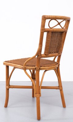 Bohemian Wicker Desk and Chair, France, 1970s, Set of 2-GCG-1746291