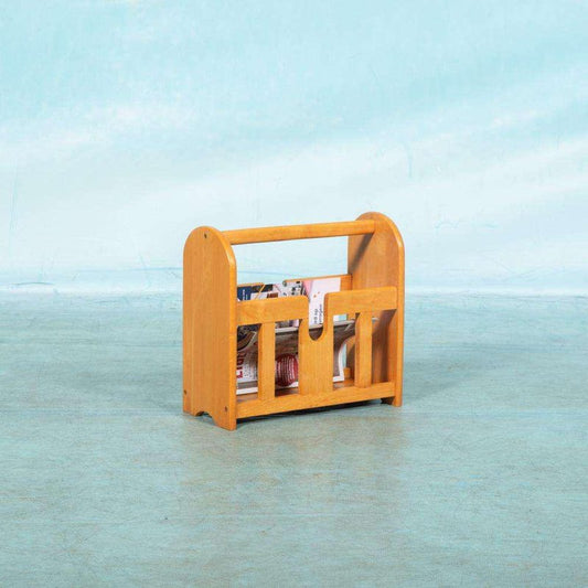 Bohemian Wooden Magazine Rack in Blonde Wood, 1970s