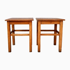 Bohemian Wooden Stools, 1950s, Set of 2-AIU-1743052