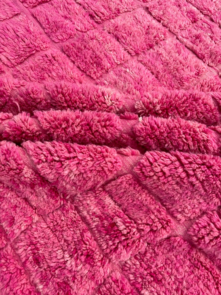 Boho Pink Moroccan Wool Rug