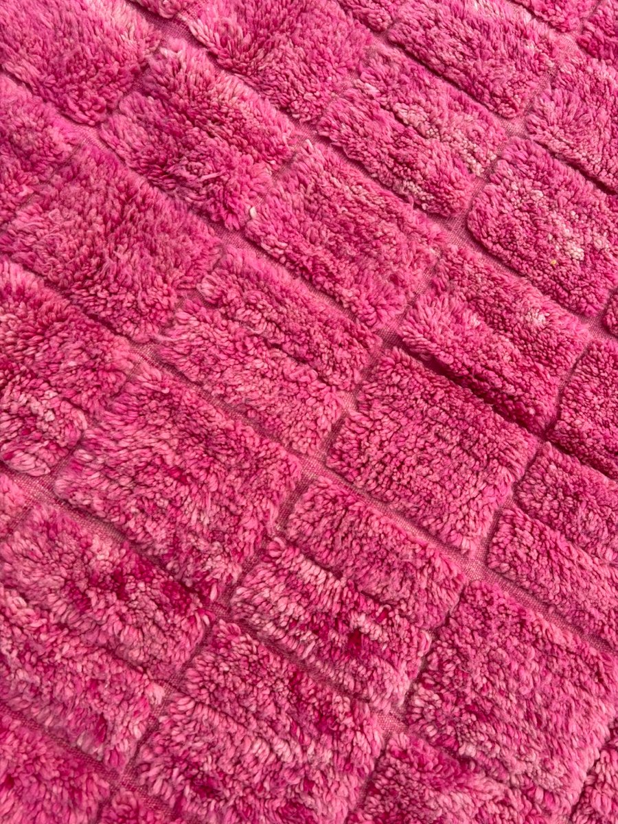 Boho Pink Moroccan Wool Rug