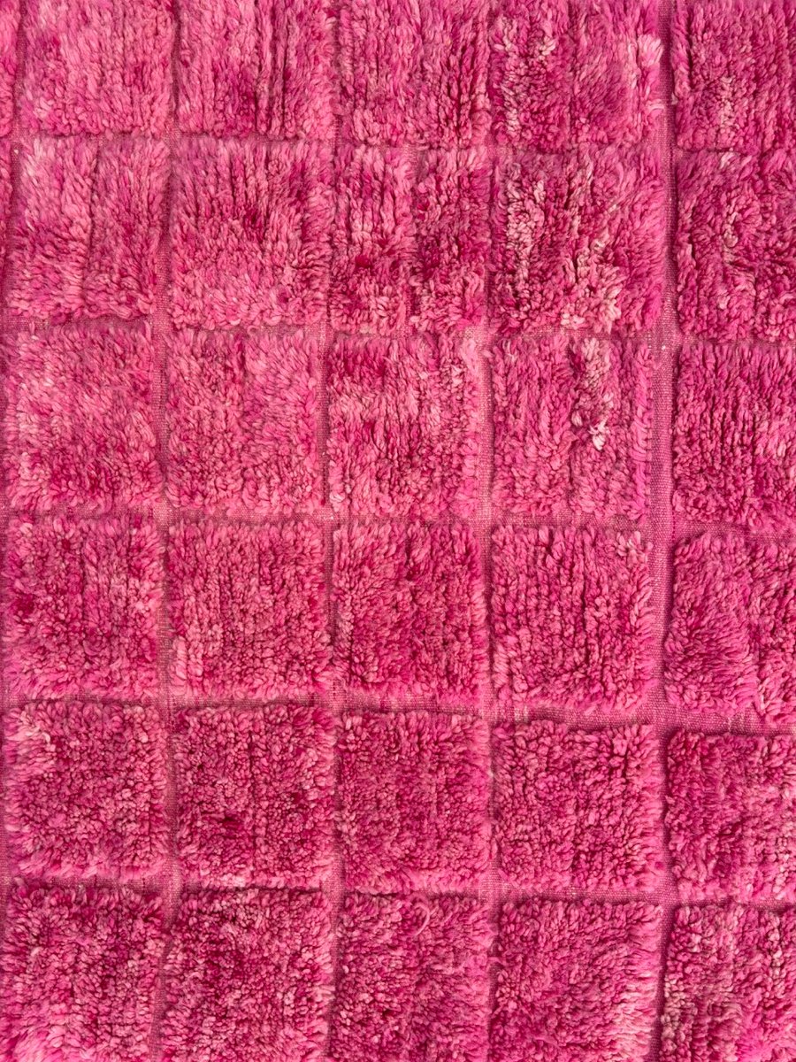 Boho Pink Moroccan Wool Rug