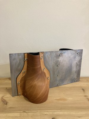 Boiled Leather Vase, 2010s by Simon Hasan-MFM-1820927