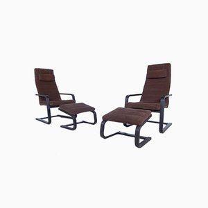 Boliden Armchairs with Footrest from Ikea, 1999, Set of 4-XSG-1057847