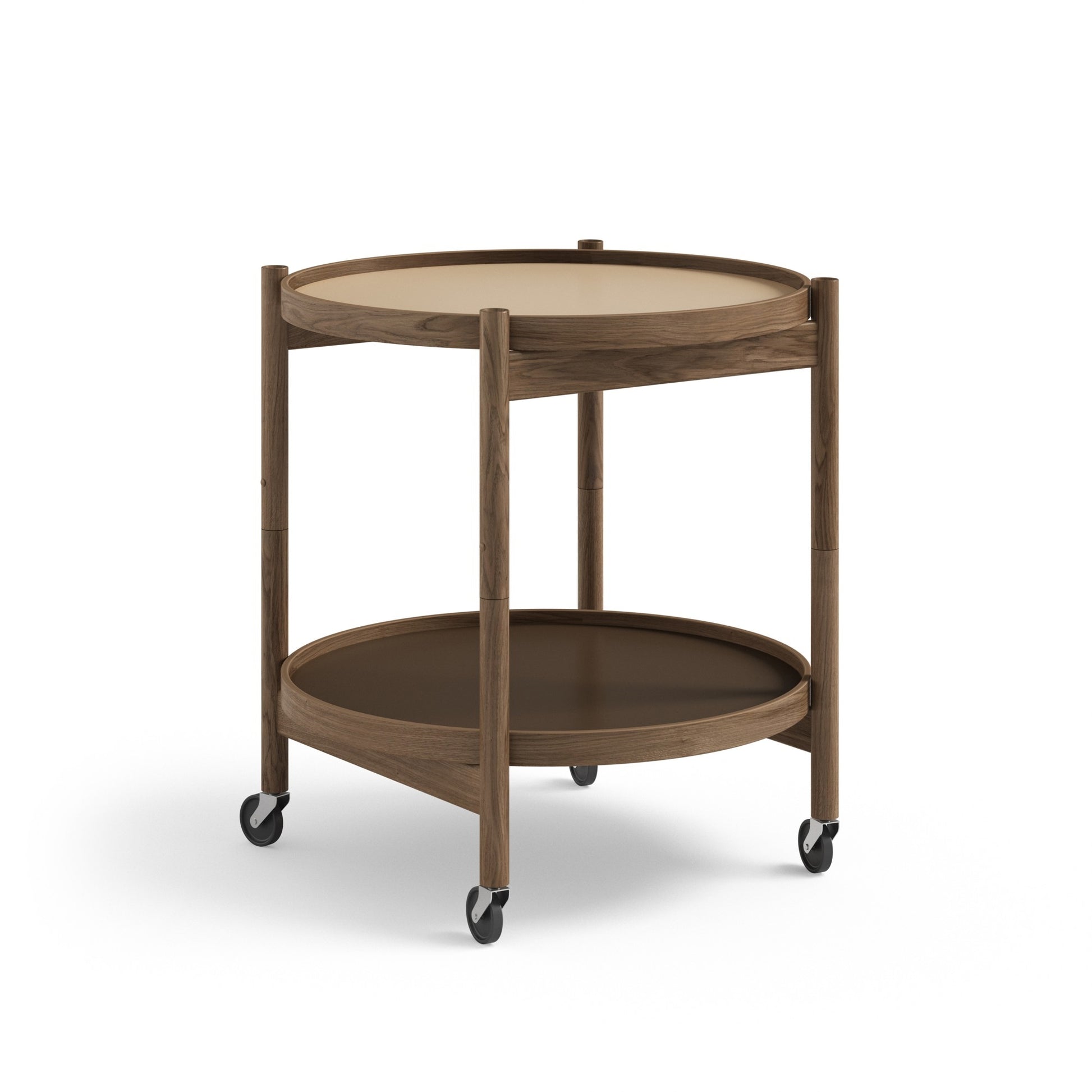 Bølling Tray Table Ø50 by Brdr. Krüger #Smoked oak / Beige