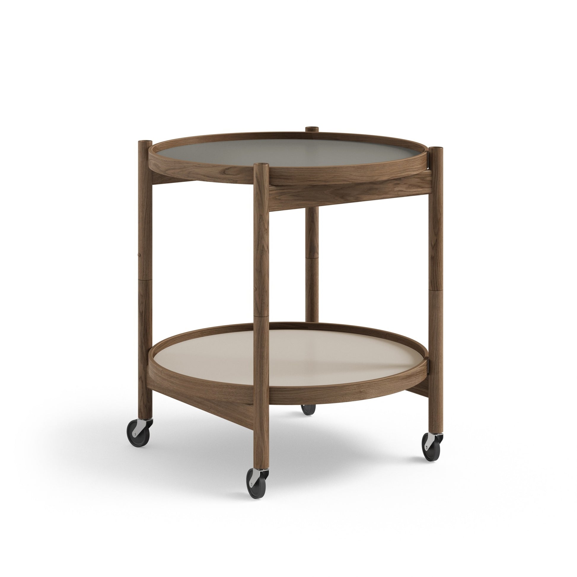 Bølling Tray Table Ø50 by Brdr. Krüger #Smoked oak / Grey