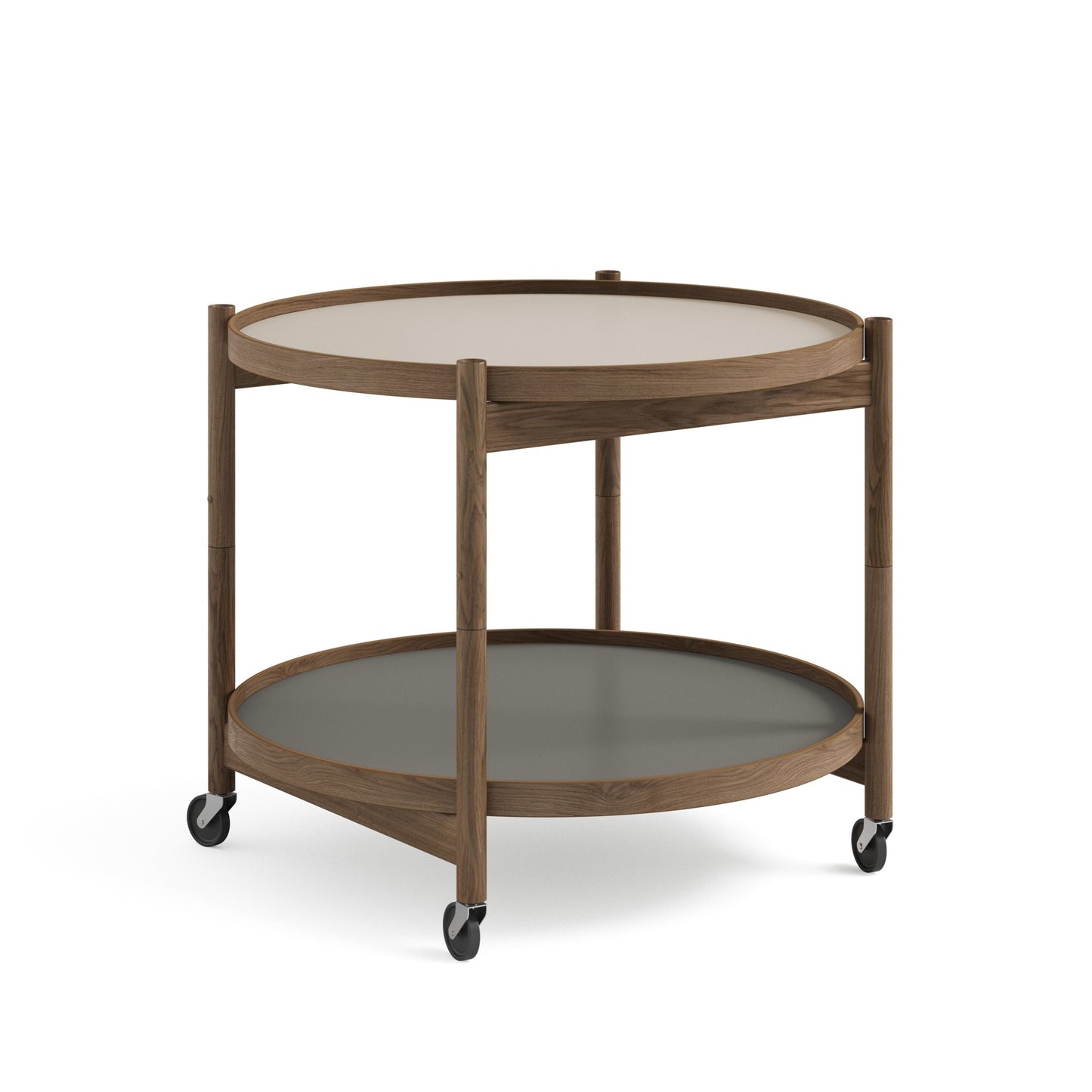 Bølling Tray Table Ø60 by Brdr. Krüger #Smoked oak / Grey