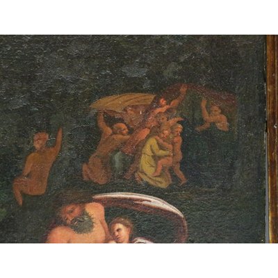 Bolognese School Artist, Scene with Naked Characters in Hell, 1600s, Oil on Canvas-BEW-2042182