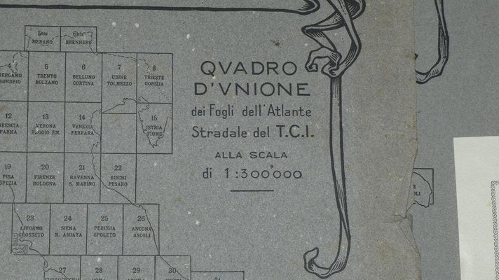 Bond Opera Cartographic, International Atlas of the Italian Touring Club with Dedication by Benito Mussolini, Italy 1927, Set of 9-ERB-964752