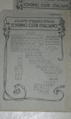 Bond Opera Cartographic, International Atlas of the Italian Touring Club with Dedication by Benito Mussolini, Italy 1927, Set of 9-ERB-964752