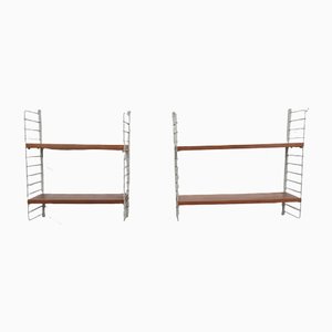 Book Shelves in the Style of String, Sweden, 1950s, Set of 2-ZO-1170650