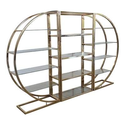 Bookcase in Brass, 1970s-BEW-1765053