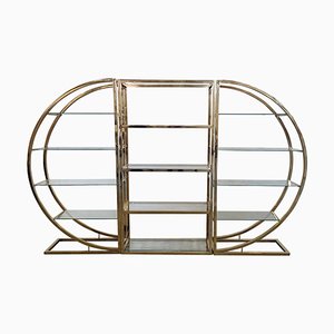 Bookcase in Brass, 1970s-BEW-1765053