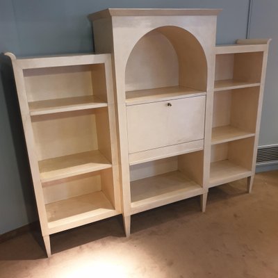 Bookcase in Parchment by Michel Leo, 1981-KHC-1816591