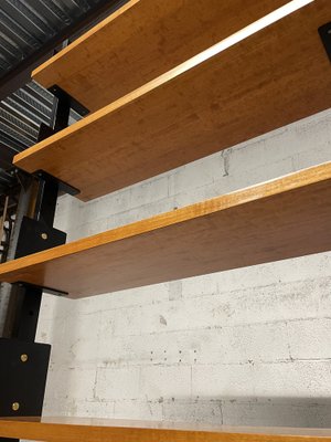 Bookcase in Wood, Iron and Brass, 1950s-JHL-1799256