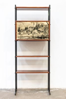 Bookcase with Mobile Bar, 1960s-WUN-2036136