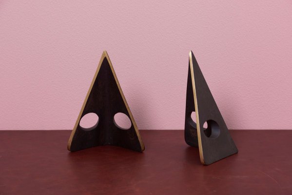 Bookends in a Patina and Polish Brass Mix by Carl Auböck, 2017, Set of 2-SFD-631553