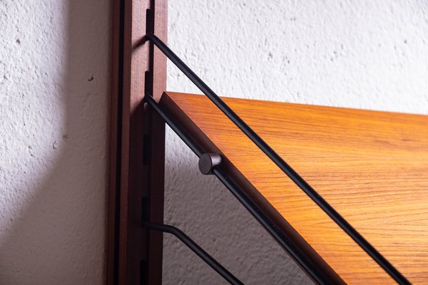 Bookshelf in Teak and Brass, 1960s-OFV-1763391