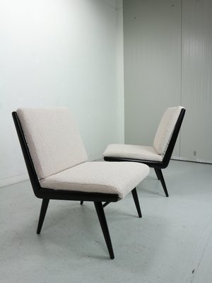 Boomerang Bouclé Lounge Chairs by H. Mitzlaff & E. Schmidt for Soloform, 1953, Set of 2-DT-2026144