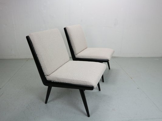 Boomerang Bouclé Lounge Chairs by H. Mitzlaff & E. Schmidt for Soloform, 1953, Set of 2-DT-2026144