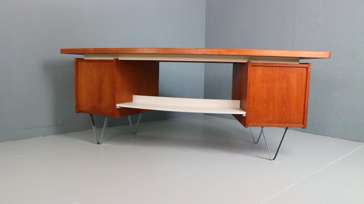 Boomerang Desk with Triangle Legs by Cees Braakman for Pastoe, 1950s-DT-2026234