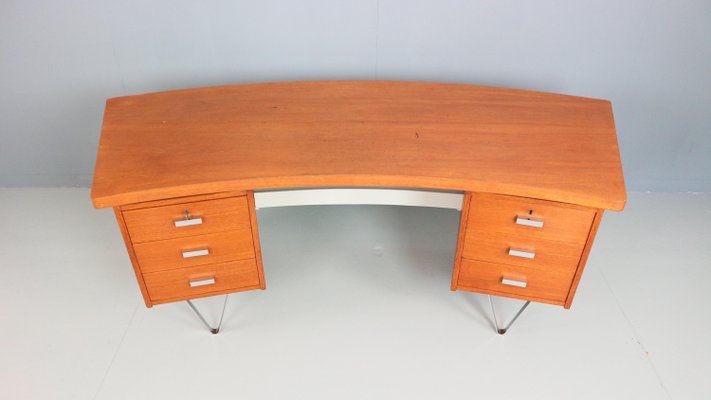 Boomerang Desk with Triangle Legs by Cees Braakman for Pastoe, 1950s-DT-2026234