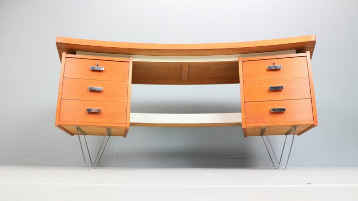 Boomerang Desk with Triangle Legs by Cees Braakman for Pastoe, 1950s-DT-2026234