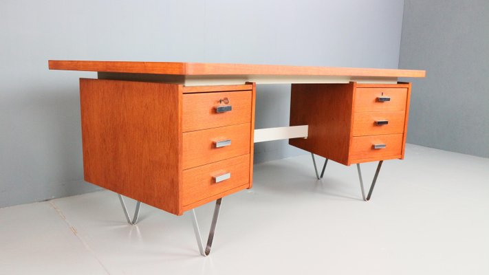 Boomerang Desk with Triangle Legs by Cees Braakman for Pastoe, 1950s-DT-2026234