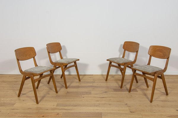 Boomerang Dining Chairs from Gościcńskie Furniture Fabryki, 1960s, Set of 4-NIT-2041094