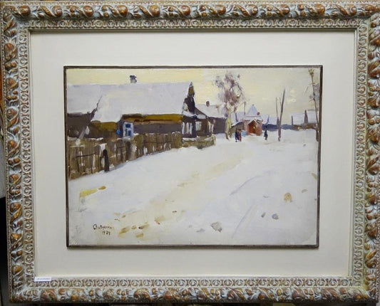 Boris Lavrenko, Village in the Snow, 1974