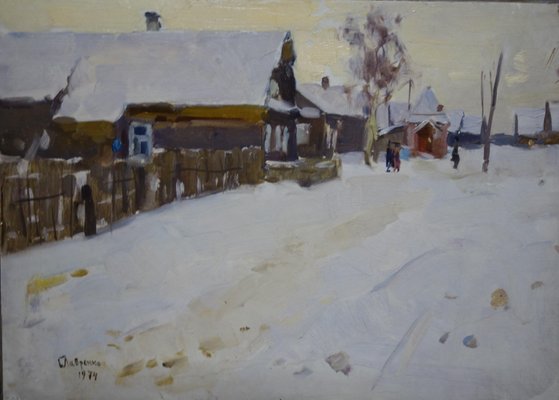 Boris Lavrenko, Village in the Snow, 1974-QUE-944104