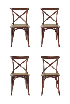 Born Beech Chairs in Woven Straw, 1990, Set of 4-GKB-1802289