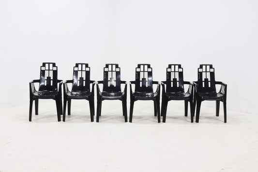 Boston Chairs by Pierre Paulin for Henry Massonnet, France, 1980s, Set of 6