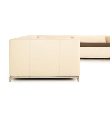 Boston Corner Sofa in Cream Leather from Who's Perfect-RQW-1822304