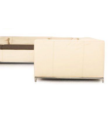 Boston Corner Sofa in Cream Leather from Who's Perfect-RQW-1822304