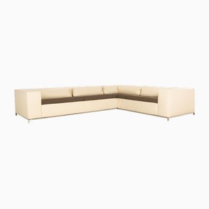 Boston Corner Sofa in Cream Leather from Who's Perfect-RQW-1822304