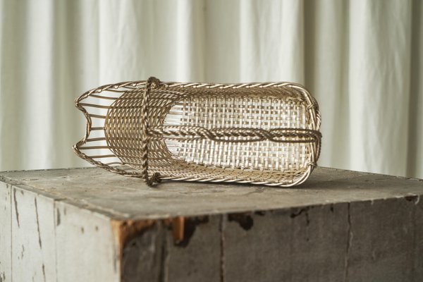 Bottle Holder in Silvered Metal attributed to Lino Sabattini for Christofle, 1940s-FEW-2024225